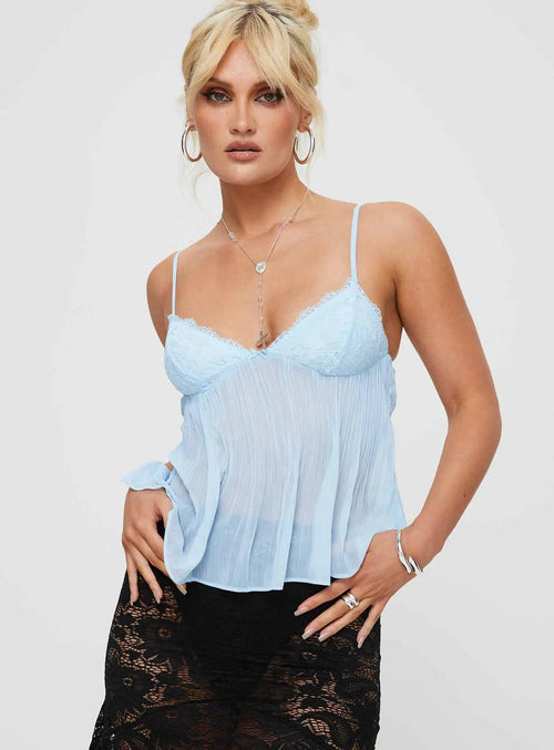 Laced Pleat Top