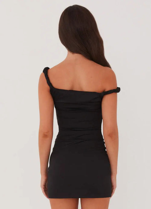 Twist Shoulder Mini Dress